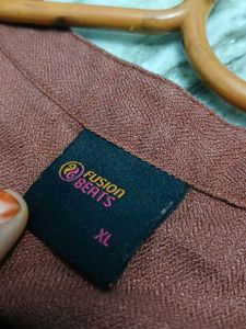 Brown Embroidered Dress