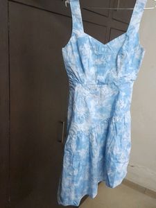 Sky Blue Cotton Dress