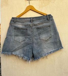Distressed Denim Shorts