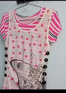 Polka Dot Butterfly Print Top Dress Women Donate