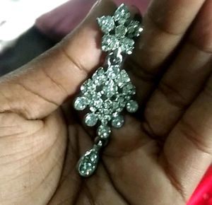 Silver Earrings With Stones