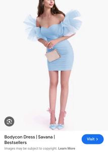 Blue Bodycon Mini Dress Party Birthday