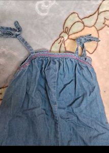 Cute Denim Like Rompers For Baby With Disney Tshir