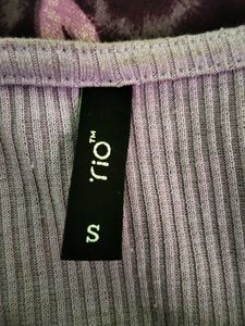 Butterfly Print Ribbed Top