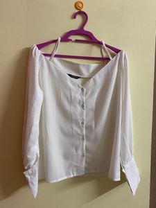 New Harpa White Off Shoulders Top - XL Size