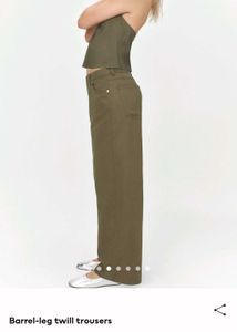 H&amp;M Barrel-leg Twill Trousers (NEW)