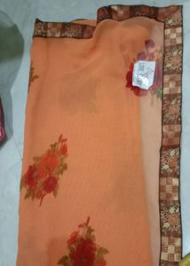 New Pink Printed Saree