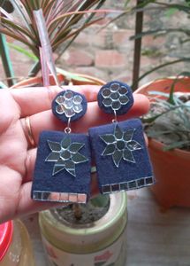 2 Mirror Work Earrings