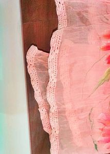 Gorgeous Hand Painted Prach Color 3 Piece Suit Se