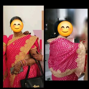 Gorgeous Pink Embroidered Saree with Blouse