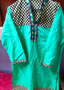 Green Cotton Kurti..