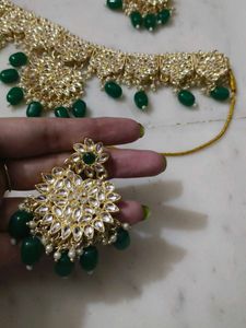 Green Kundan Set