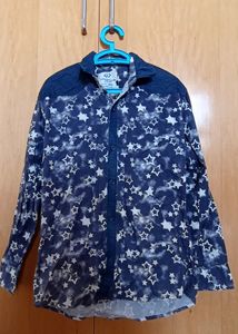Men Printed Shirt -Blue