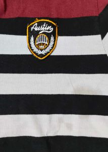 Mens Half Sleeves Polo Neck Striper Tshirt