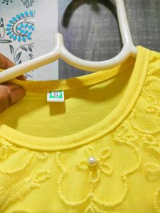 Brand New Cute Baby Dress With Pearl Detail