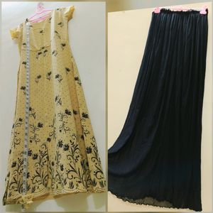 ⭐🖤Kurti N Skirt Set....🖤⭐