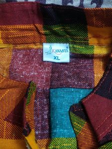 Colorful Plaid Print Dress