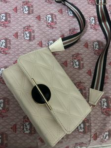 Chic Cream Quilted Crossbody Bag