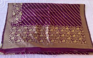 Womens Leheriya Print&elephant Motife Silk Saree