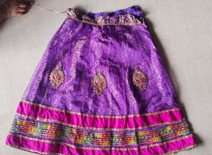 Radha Garba (Purple) Lehenga Choli Kids