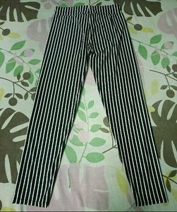 Striped Black &amp; White Pants