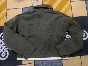 Olive Green Crop Jacket