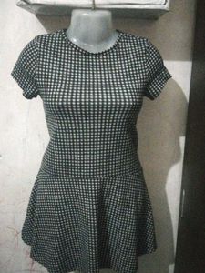 Checkered Skater Dress