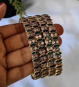 Green Stone Bangles