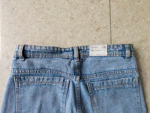 Light Wash Denim Cargo Pants