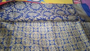 New Saree Red And Blue