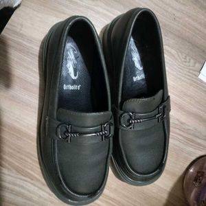Green Crocodile Loafers