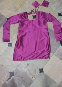 Satin Dhoti Salwar Suit