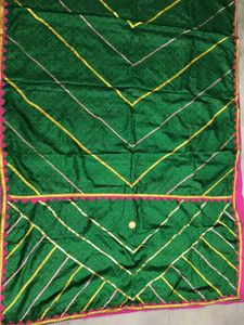 Vintage Gotta Patti Saree Green & Pink