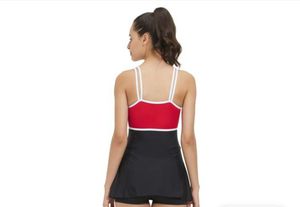 Red &amp; Black Swim Dress