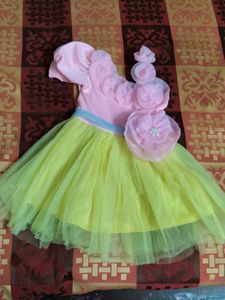 Cute Pink & Yellow Dress