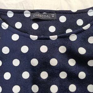 💙Peplum Polka Dot Top With Bell Sleeves💙