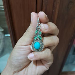 Bohemian Blue Stone Dangle Earring