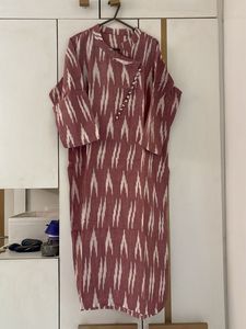 Dusty Pink & White Print Kurti