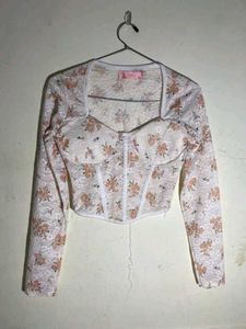 Floral Lace Corset Crop Top