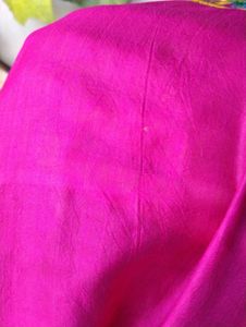 Magenta &amp; Green Silk Saree