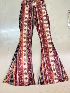 Paisley Print Flare Leg Pants