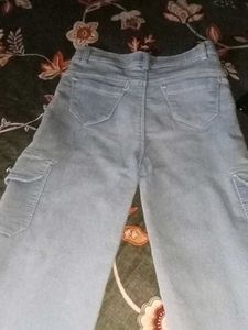 Light Wash Utility Jeans