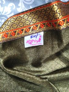 Dark Olive Green Saree
