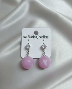 CZ Diamond Stud Ball Drop Earrings for Women