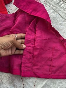 Elegant Pink &amp; Yellow Saree