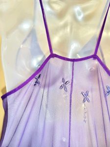 🎁Buy 2 Get 1 Free 🎁Purple Embroidered Nightgown