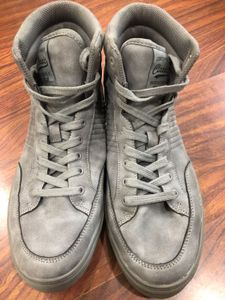Gray High-Top Sneakers UK10