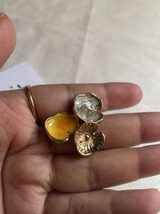 Metal Base Resin Earrings