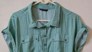 Dressberry Green Striped Dress