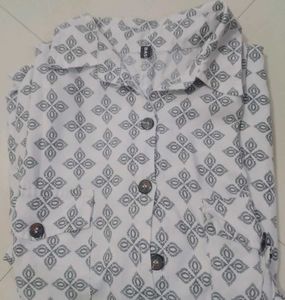 Patterned Shirt Dress